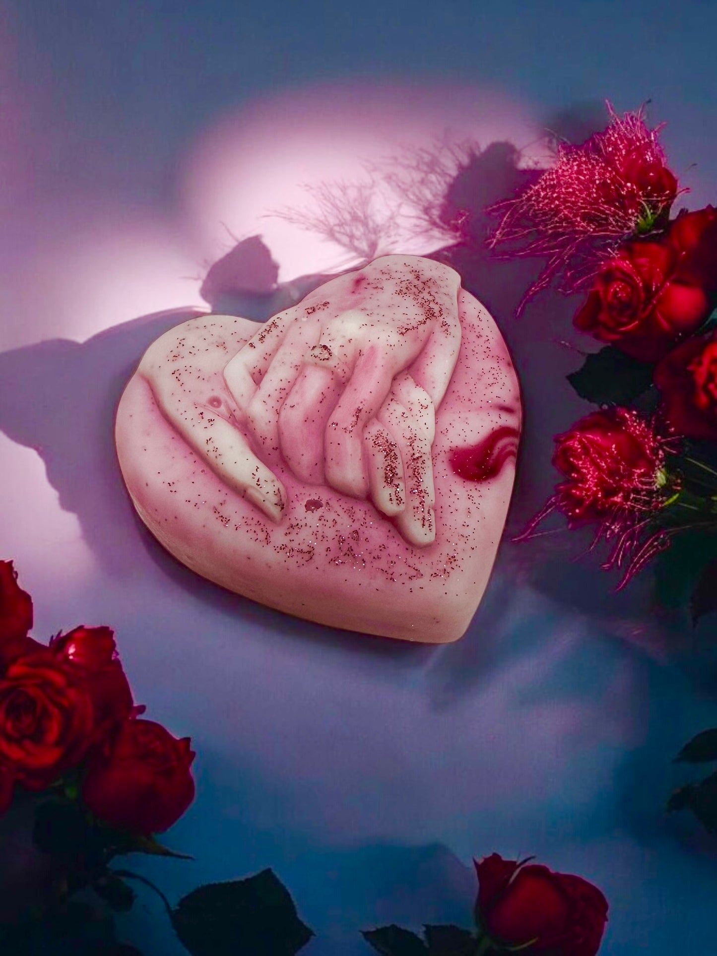 LARGE WAX MELT RING HAND HEART