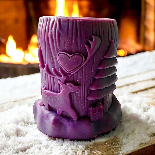 CHRISTMAS XL INDIVIDUAL 3d PILLAR WAX MELT DESIGNS: jesus prayer, forest deer, merry christmas, reindeer/tree/heart