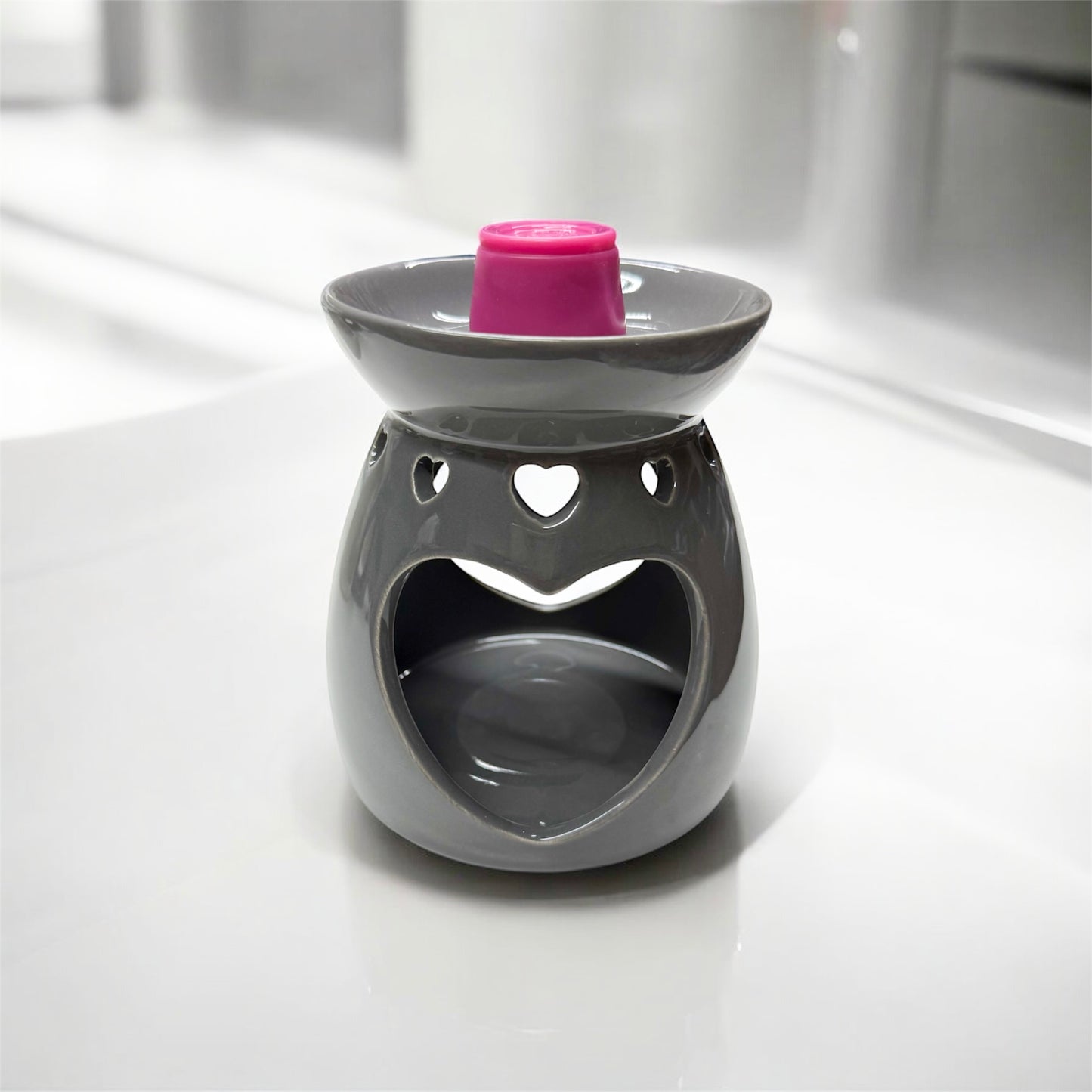 WAX MELT BURNER & 8 UNSCENTED TEALIGHTS