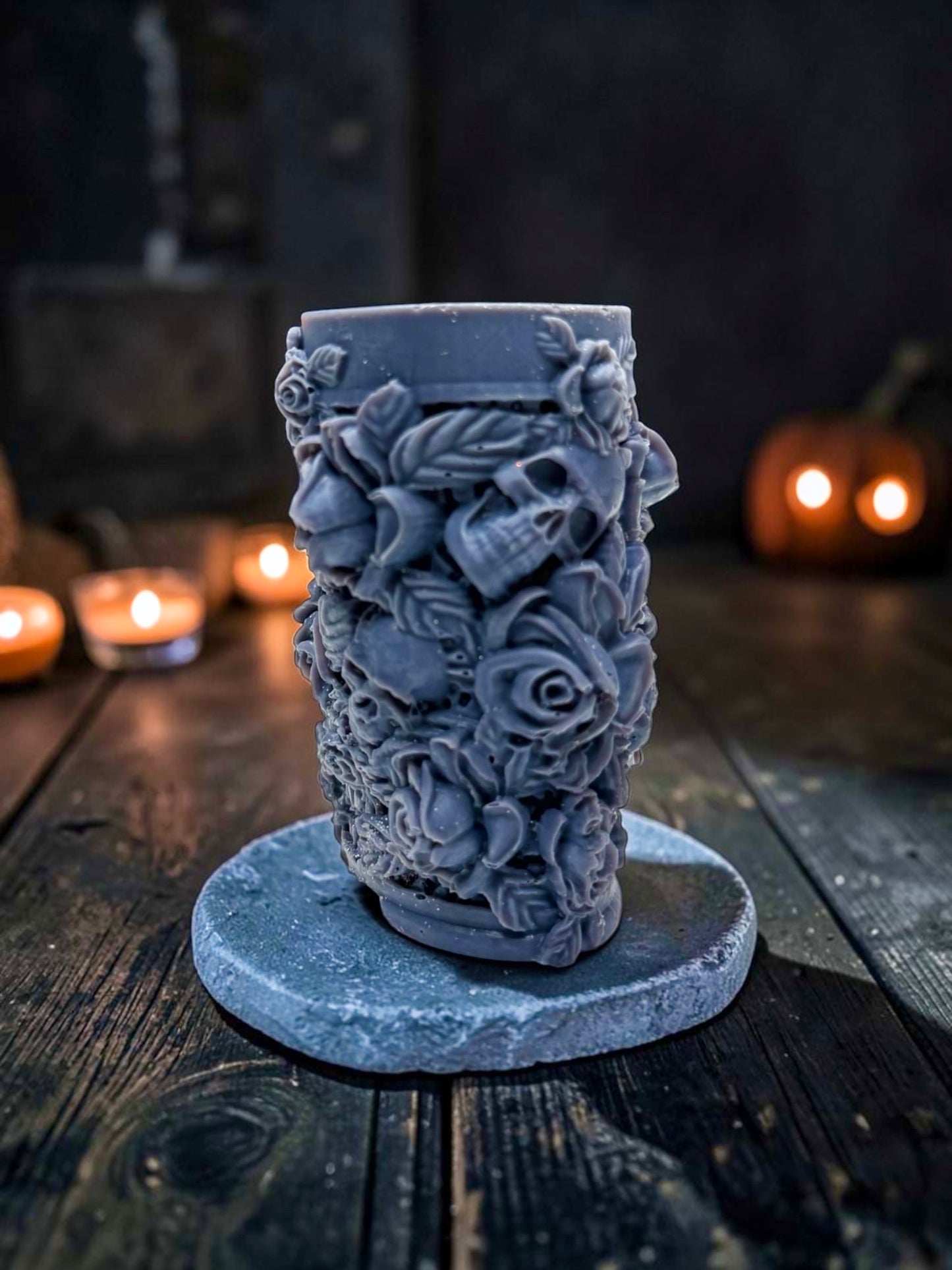 HALLOWEEN 3d SHAPE SKULL/ROSE WAX MELT