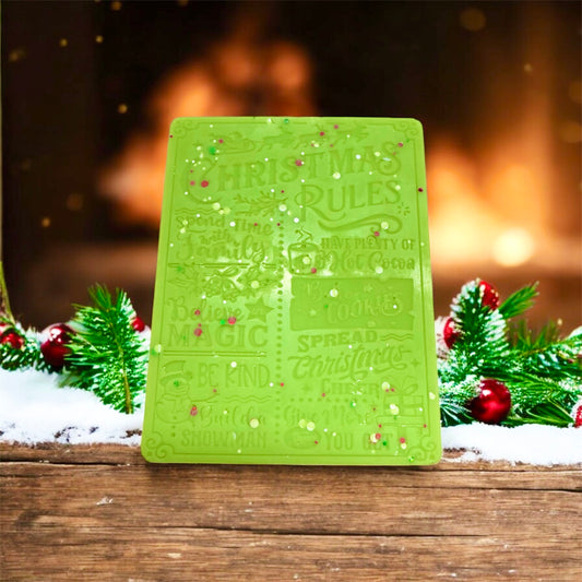 LARGE 'CHRISTMAS RULES' WAX MELT SLAB